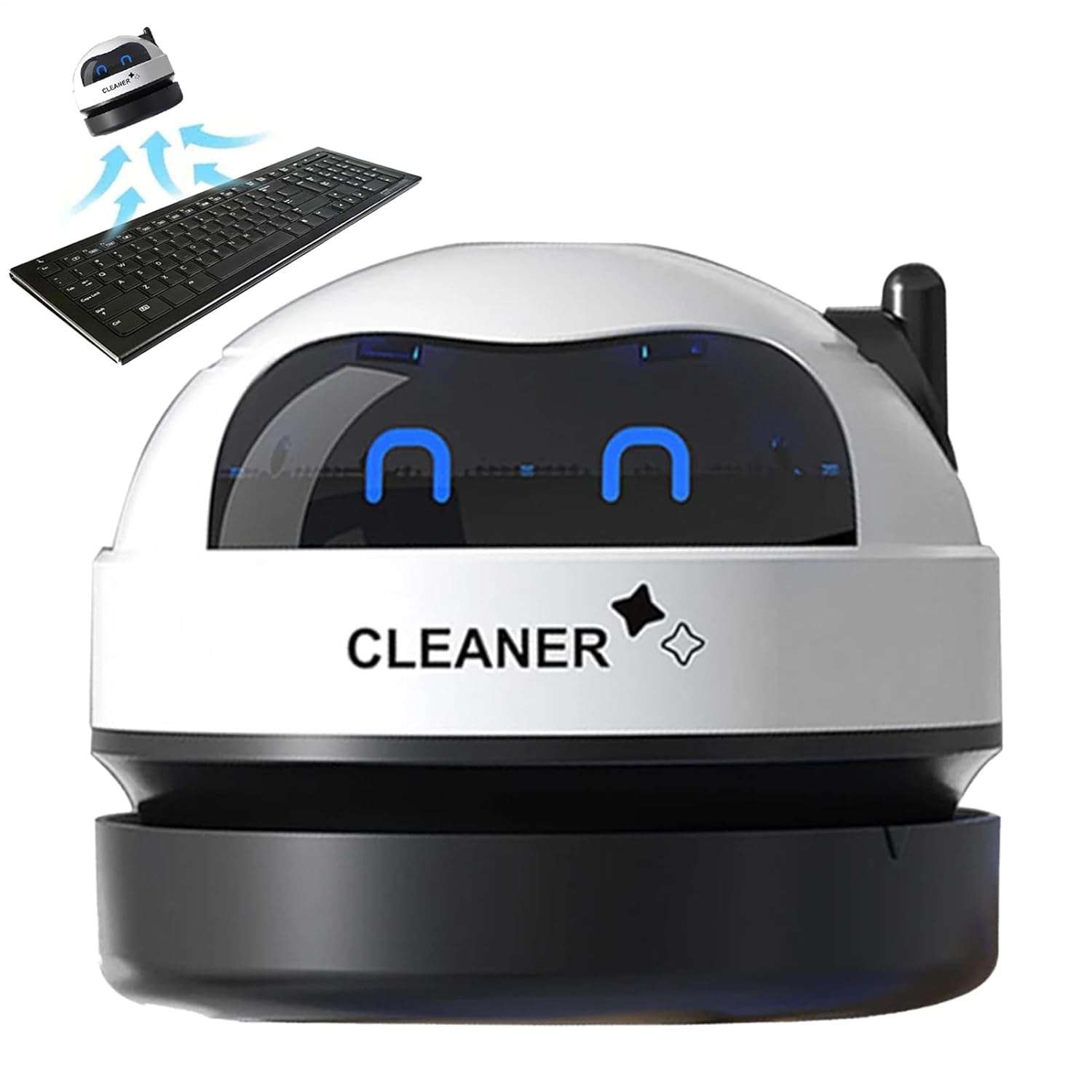 Desktop Vacuum Cleaner PP 8.5x7cm Desk Vacuum Crumb Cleaner, Table Vacuums Cleaners Crumbs, Smart Robot Desks Vacuums, Table Sweepervacuum, Energy Saving For Keyboard, Home...