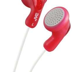 JVC Gumy In-Ear Wired Headphones Earphones Compatible with iPod, iPhone, Samsung - Red
