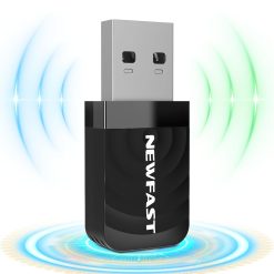 NEWFAST WiFi Extend Dongle for pc 1300Mbps USB3.0 WiFi Adapter, Wireless Dongle For pc, For Windows 11/10/8.1/8/7, Mac OS X 10.11-10.15, MU-MIMO, USB Wireless Adapter for Laptop
