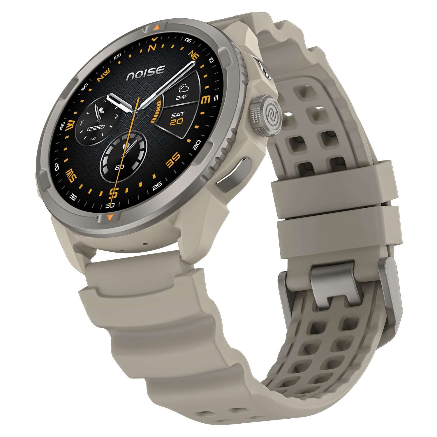 Noise Endeavour Pro Outdoor Rugged Military Smart Watch, Titanium Alloy Bezel, Dual-Band GPS, 164ft Water Resistance, 28 Days Battery on Standby, AI Companion (Endeavour Pro,...