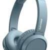 Philips On-Ear Headphones H4205BL/00 with Bass Boost Button (Bluetooth, 29 Hours Playback Time, Quick Charging Feature, Noise Isolating, Flat Folding), Matte Blue - Model, On-Ear