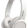 Philips On-Ear Headphones H4205WT/00 with Bass Boost Button (Bluetooth, 29 Hours' Playback Time, Quick Charging Feature, Noise Isolating, Flat Folding), Matte White