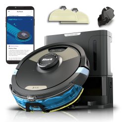 Shark Robot Vacuum & Mop Combo, Powerful Suction, Matrix Plus, 60-Day Debris Capacity, HEPA Bagless Self Empty Base, Sonic Mopping, Home Mapping for Pet Hair, Carpets &...