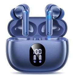 Wireless Earbuds, Bluetooth 5.4 Headphones in Ear 3D Bass Stereo Sound, 48H Wireless Earphones with 4 ENC Noise Cancelling Mic, IP7 Waterproof Bluetooth Earbuds LED, AI-Enhanced...