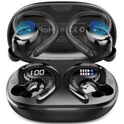 Wireless Earbuds Sport, 2026 3D-Stereo Bluetooth 5.4 Headphones Bass Ear Buds, 4 ENC Noise Cancelling Mic Earphones, 50+Hrs USB-C IP-X7 Waterproof in Ear Headset Android iOS for...