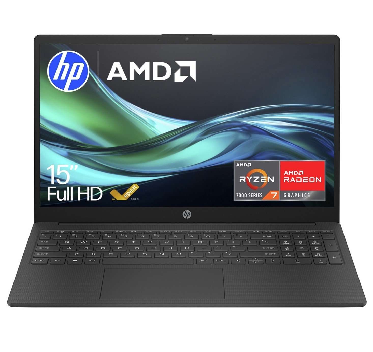 HP 15-fc0046na 15.6in AMD Ryzen 7 8GB 512GB Laptop - Black