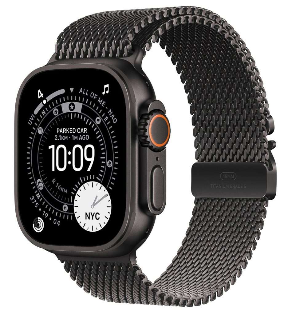 Apple Watch Ultra 3 GPS+Cell 49mm Black Milanese Loop – L