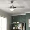 Argos Home Ceiling Fan - Chrome & White