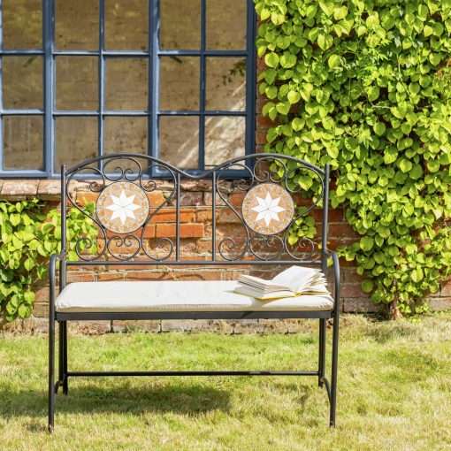Argos Home Genoa 2 Seater Metal Garden Bench – Black