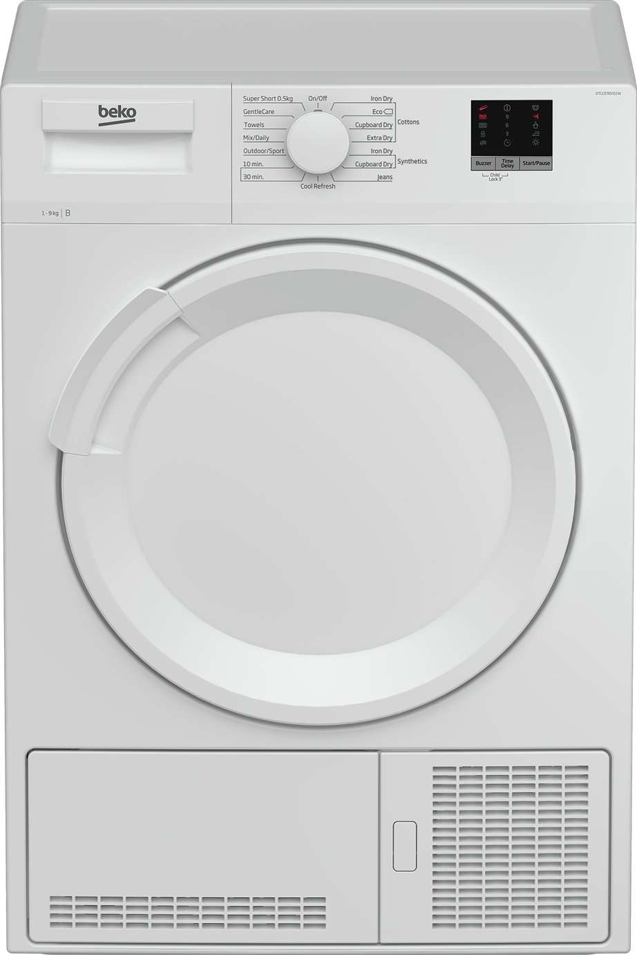 Beko DTLCE90051W 9KG Condenser Tumble Dryer - White