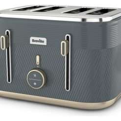 Breville Obliq VTT972 4-Slice Toaster - Grey