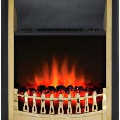 Glen Crofton 2kW Classic Brass Inset Fire - Brass