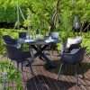 Habitat Aegaen 6 Seater Metal Patio Set - Grey