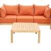 Habitat Koral 5 Seater Wooden Garden Sofa Set - Light Wood