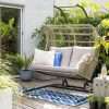 Habitat Malta Double Steel Garden Hanging Chair - Beige
