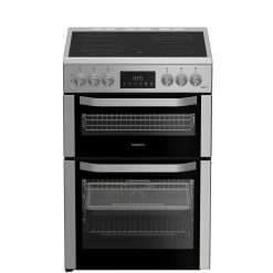 Hotpoint HDE6VDCASX 60cm Double Oven Electric Cooker-S/Steel