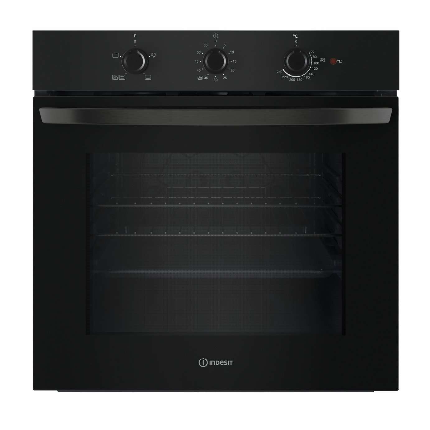 Indesit IO232HBUK Built In Single Electric Oven - Black