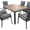 Norfolk Leisure Easton 6 Seater Metal Patio Set - Grey