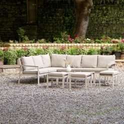 Pacific Aruba 10 Seater Metal Garden Corner Sofa Set - Grey