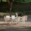 Pacific Aruba 6 Seater Metal Patio Set - Grey