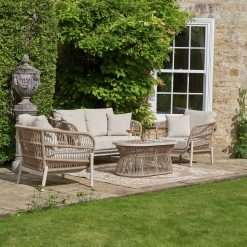 Pacific Martic 4Seater Rattan Effect Garden Sofa Set-Natural
