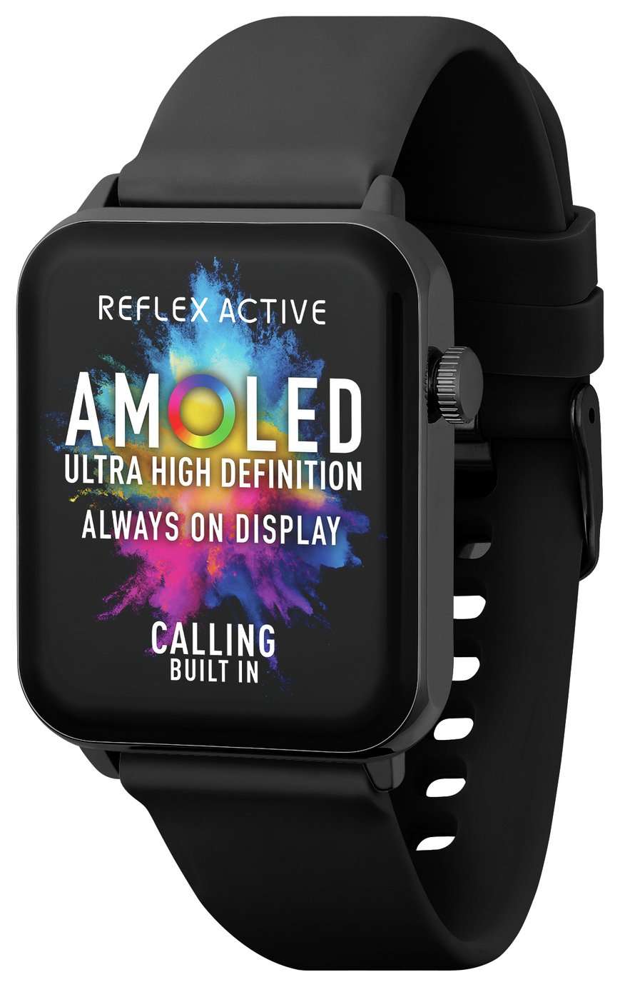 Reflex Active Series 30 Amoled Black Strap Smart Watch