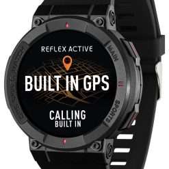 Reflex Active Venture Built-In GPS Black Calling Smart Watch